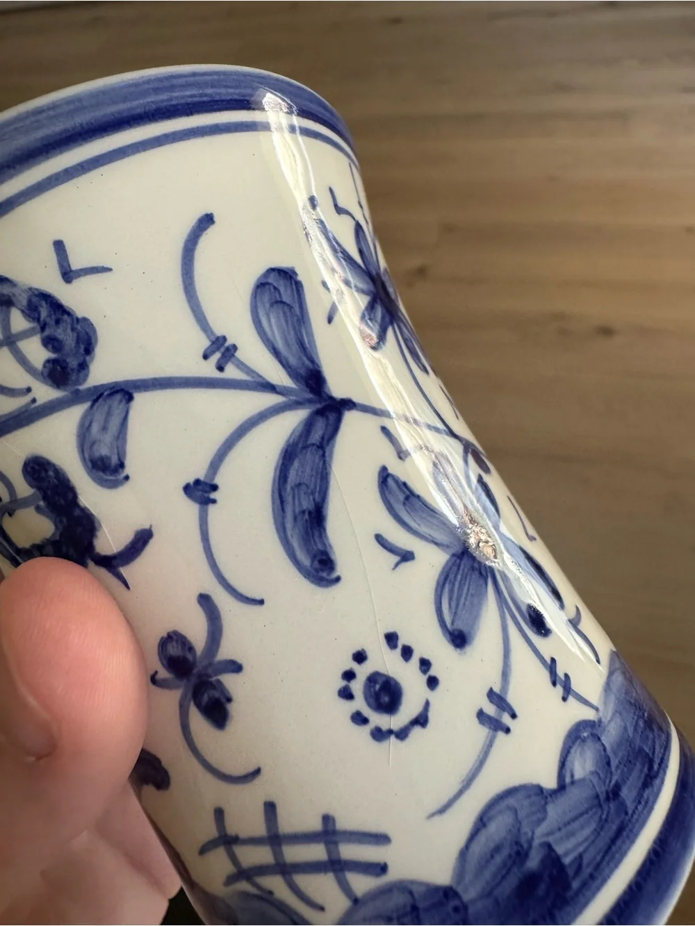 Casafina Portugal Hand Painted Blue White Chinoiserie Bath Set Rabbit Floral